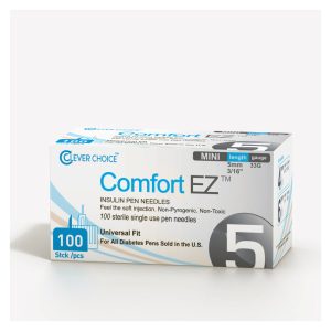 Clever Choice Comfort EZ Insulin Pen Needles - 33G 5mm 100/bx