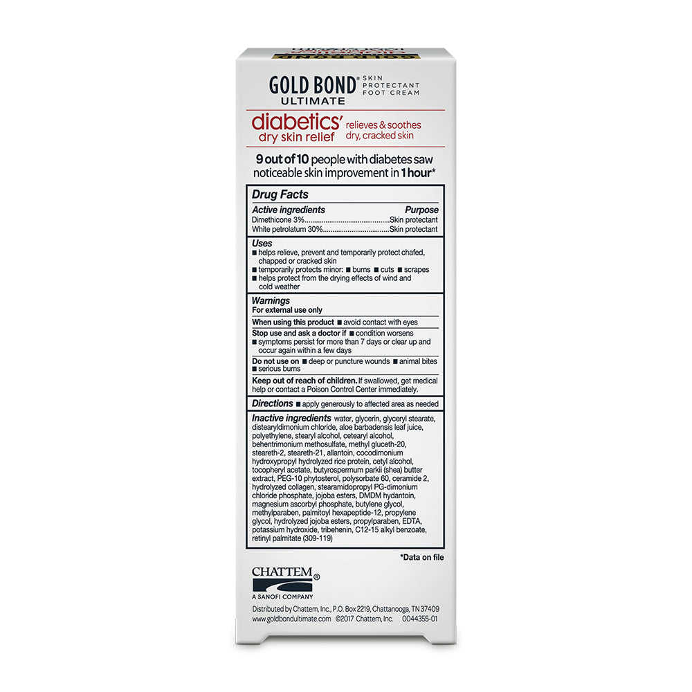 Gold Bond Ultimate Diabetics’ Dry Skin Relief Foot Cream - 3.4 oz. - Image 4