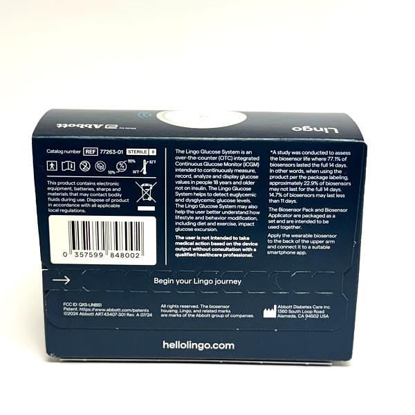 Lingo Continuous Glucose Biosensor by Abbott 2-Pack - Image 6