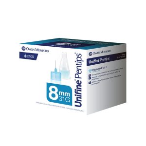 Owen Mumford Unifine Pentips Pen Needles - 31G 8mm 100/bx