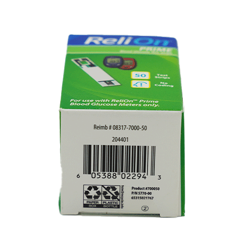 ReliOn Prime Blood Glucose Test Strips - 50 Count - Image 5