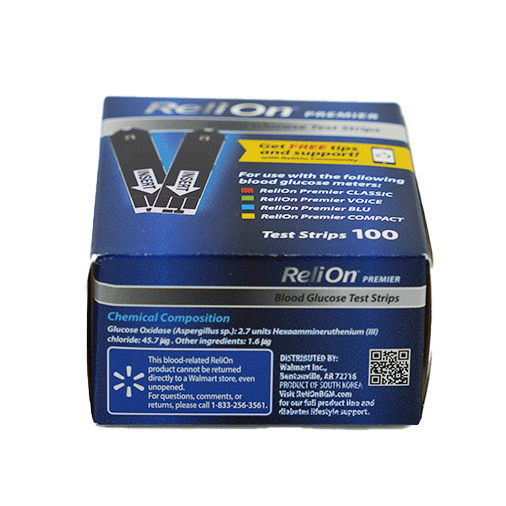 ReliOn Premier Blood Glucose Test Strips - 100 Count - Image 5