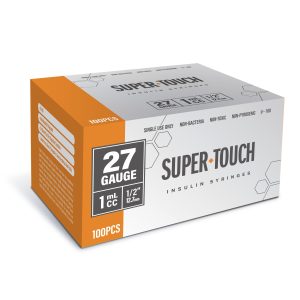 Super Touch Insulin Syringes - 27G 1cc 1/2" 100/bx