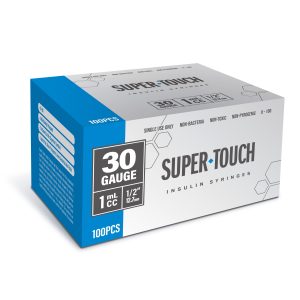 Super Touch Insulin Syringes - 30G 1cc 1/2" 100/bx