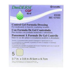 ConvaTec 187660 - DuoDERM CGF Sterile Dressing 4"x 4", 5/bx