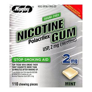 Rugby Sugar Free Nicotine Polacrilex Gum - 2mg - Mint - 100 Pieces