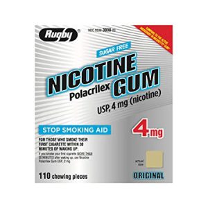Rugby Sugar Free Nicotine Polacrilex Gum - 4mg - Original - 100 Pieces